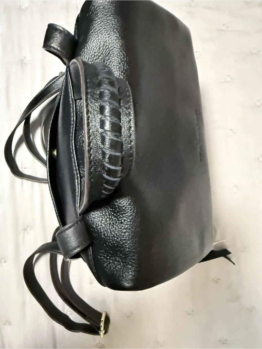 Aimee Kestenberg Bali Black Leather Backpack Purse